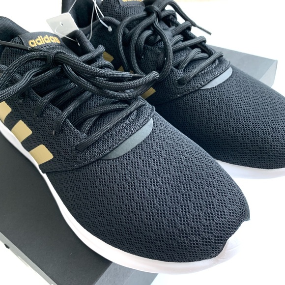 ADIDAS WT RACER SNEAKER SPORT SHOE IN BLACK WITH GOLD 3 STRIPES SIZE 9 - Picture 10 of 10